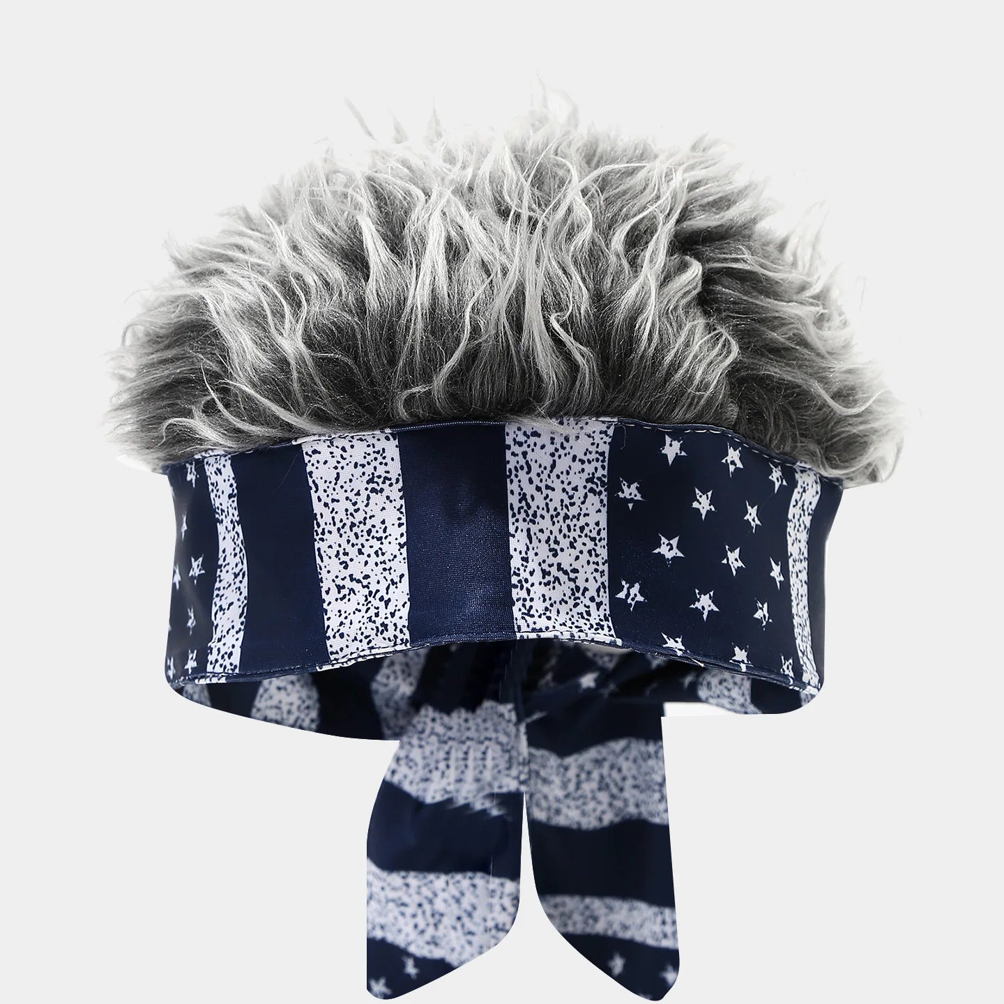 National Flag Headband with Wig Sports Fan Cheering Headwear Wig Hat Country Flag Print Wig Headband Headwrap