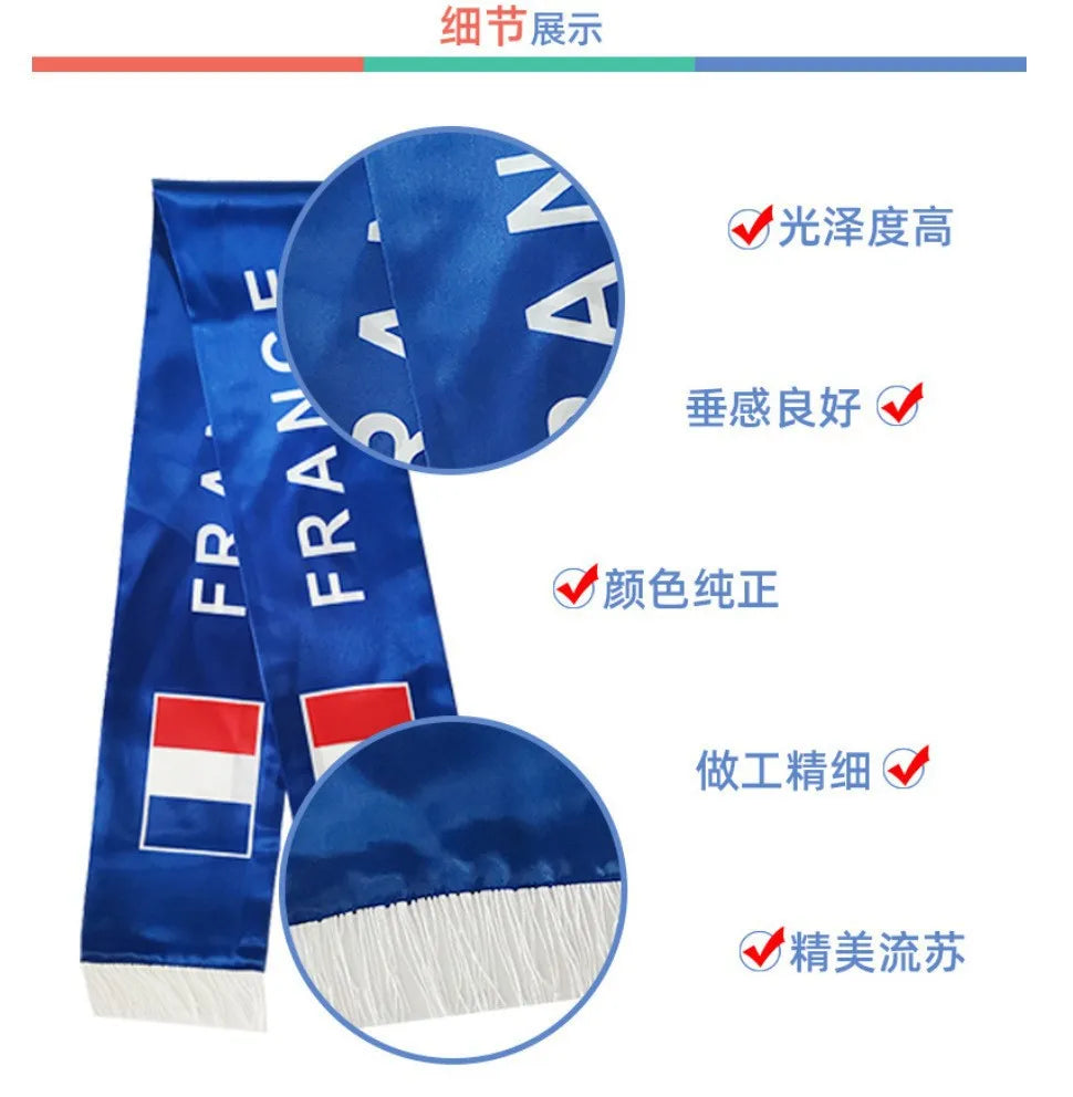 Soccer Game Themed Fan Props Set 2026 Eye Face Paint Blendable National Flag Fan Scarf Cheer Clappers Wristbands and Glasses