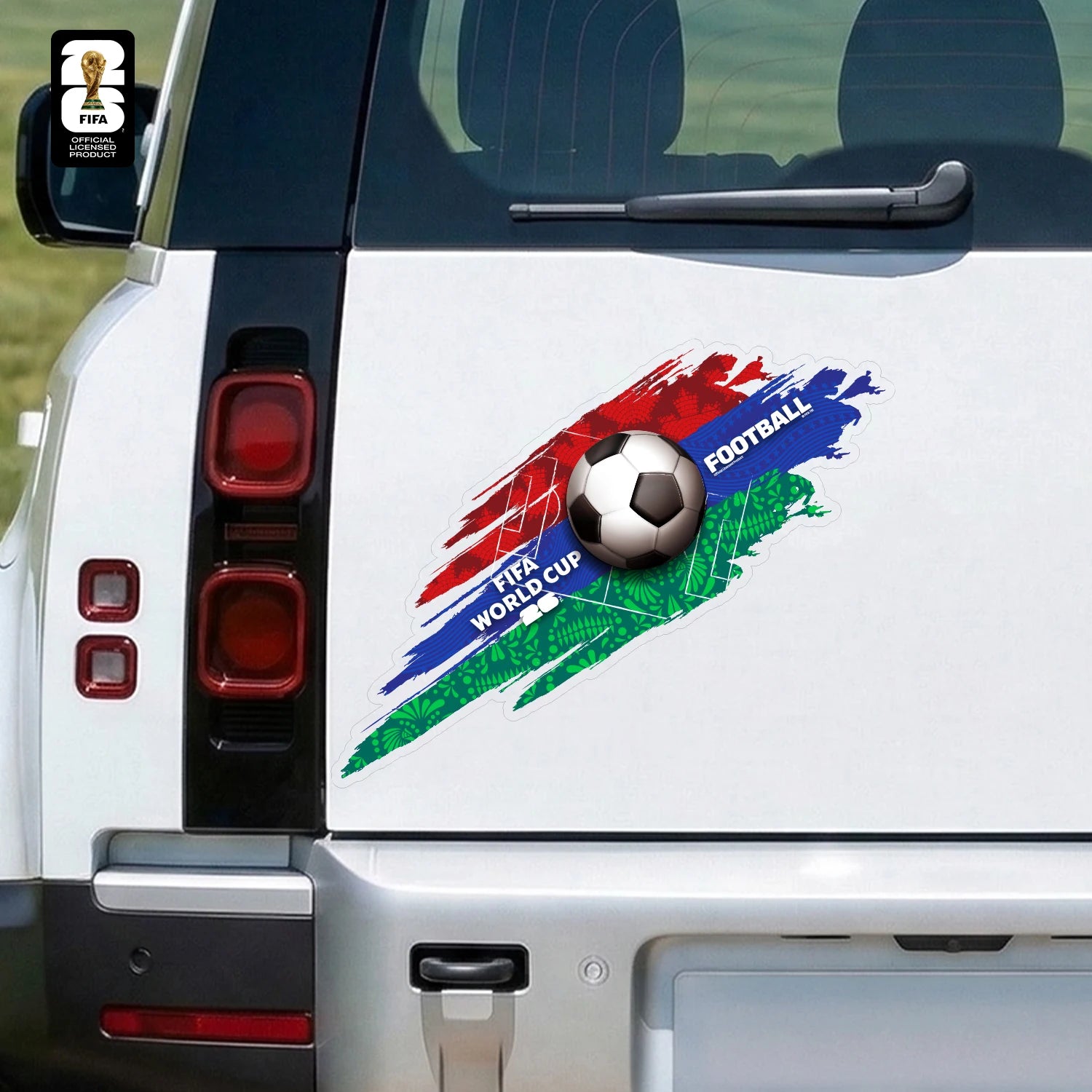 FIFA World Cup 2026 Car Decal Official World Cup Car Sticker with Trophy, Host City & Mascot Design - Waterproof Sticker for Car