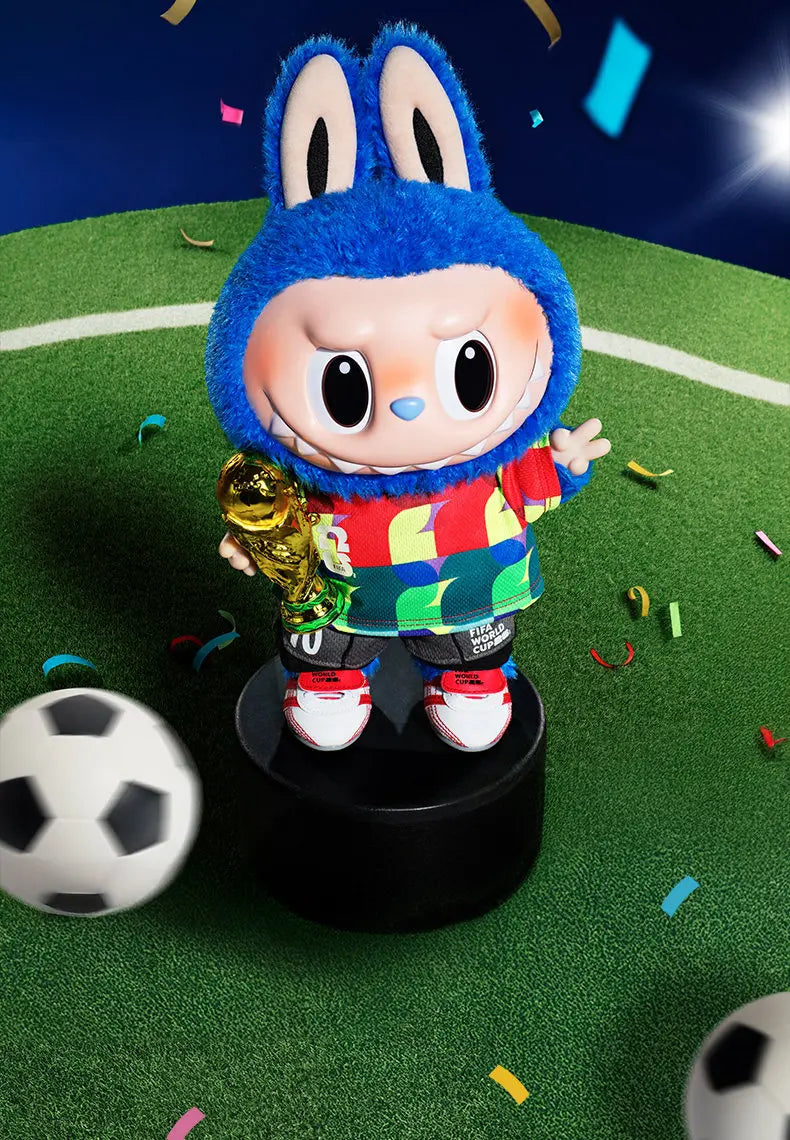 POPMART The Monsters Labubu Fifa Catch The Win Vinyl Plush Doll Football Themed Figure Cute Vinyl Plush Pendant Blind Box Gift