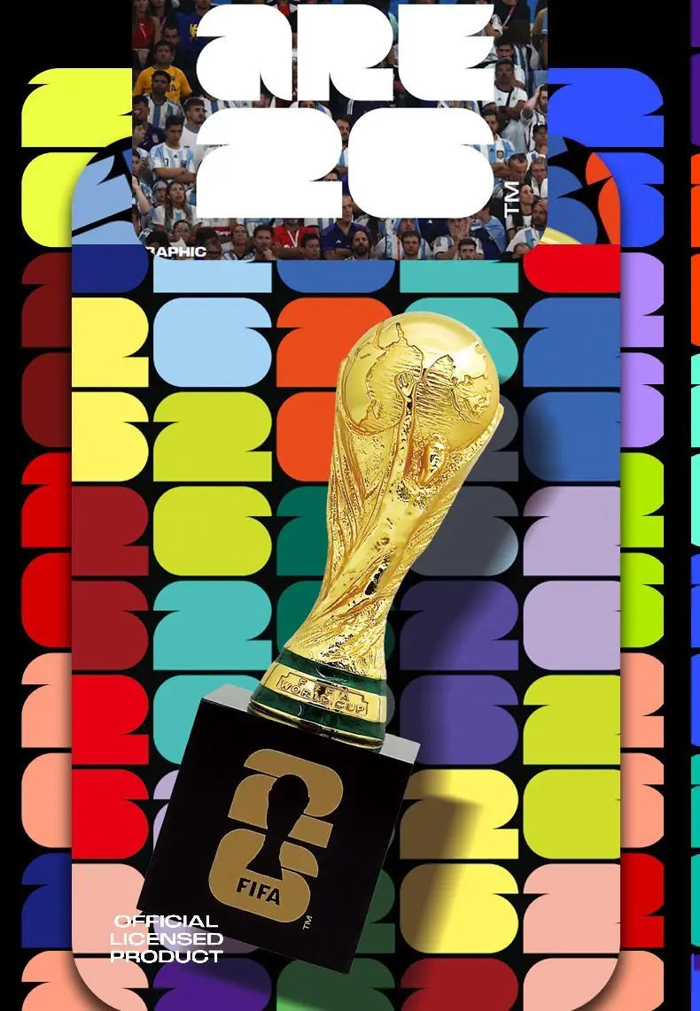 FIFA Official Licensed 2026 World Cup 3DTrophy Replica Golden Jules Rimet Trophy Black Base Football Fans Collectible Desk Decor