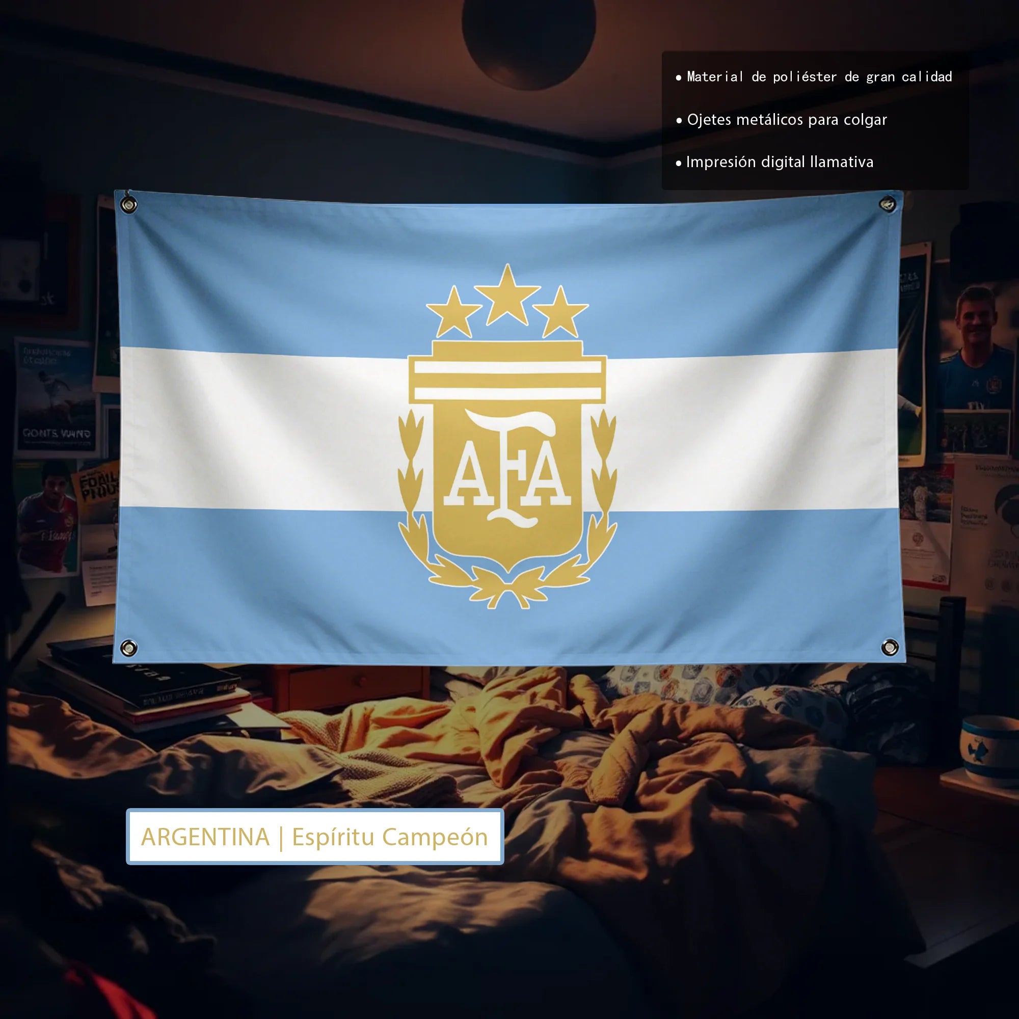2026 Soccer Championship Team Flag Argentina Brazil France Germany England Spain Portugal Netherlands Polyester Fan Banner