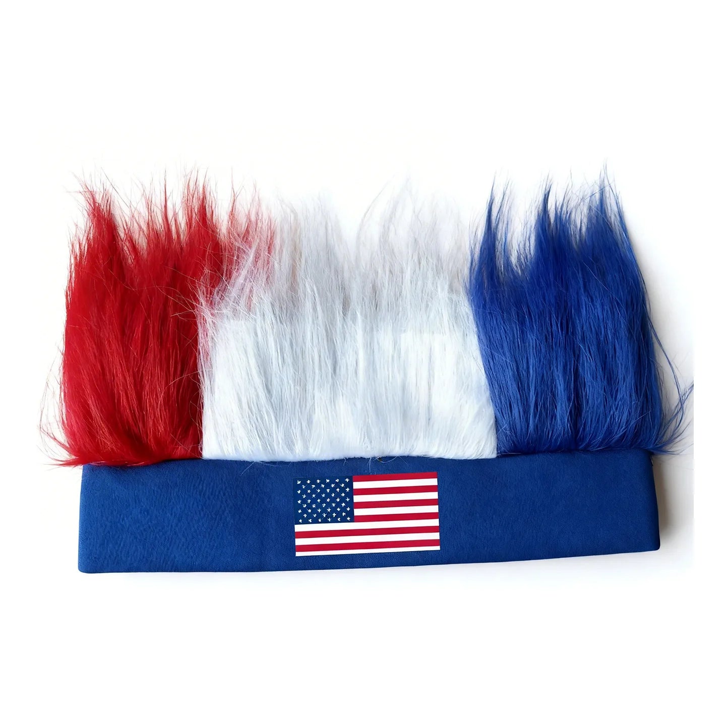 World Cup Wig with Logo, National Flag Colors,Headgear,Fan Wigs CostumeBrazil, Argentina, France, Germany, Mexico, United States