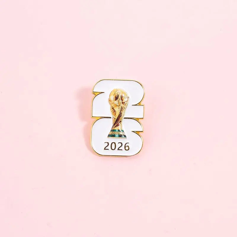 FIFA World Cup Theme Brooch Football Lapel Pin Badge Fashion Clothing Hat Backpack Decoration Souvenir Soccer Fans Collect Gifts