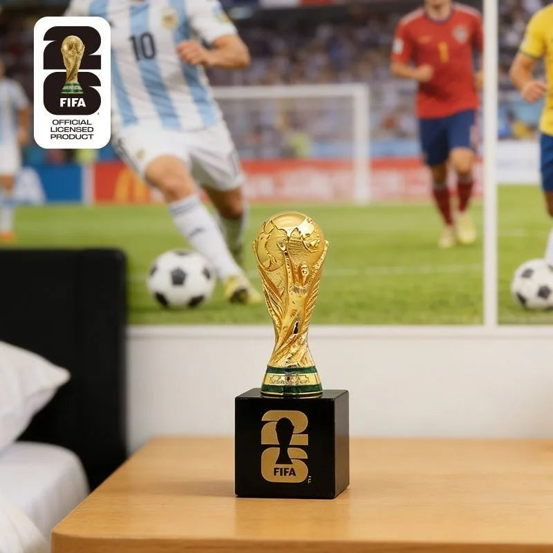 FIFA Official Licensed 2026 World Cup 3DTrophy Replica Golden Jules Rimet Trophy Black Base Football Fans Collectible Desk Decor