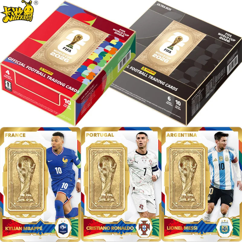 Genuine FIFA WORLD CUP 2026 TM Official Football Collectible Cards Extraordinary version Ronaldo Messi Mbappé Star Player Cards