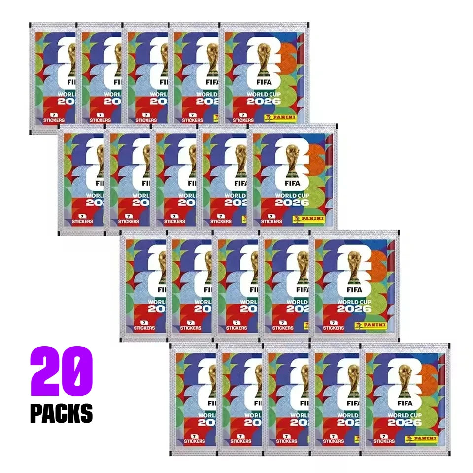 Panini FIFA 2026 World Cup Official Collectible Stickers Full Box 50 Packs Football Fan Sports Collection Souvenir