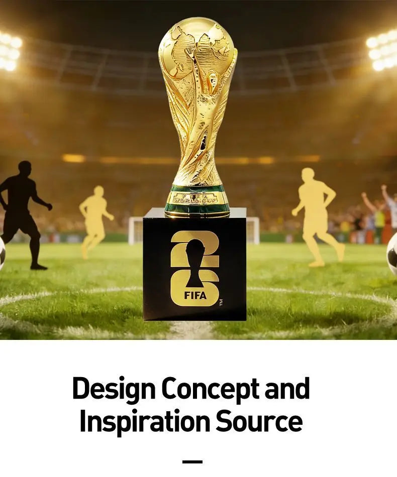 FIFA Official Licensed 2026 World Cup 3DTrophy Replica Golden Jules Rimet Trophy Black Base Football Fans Collectible Desk Decor