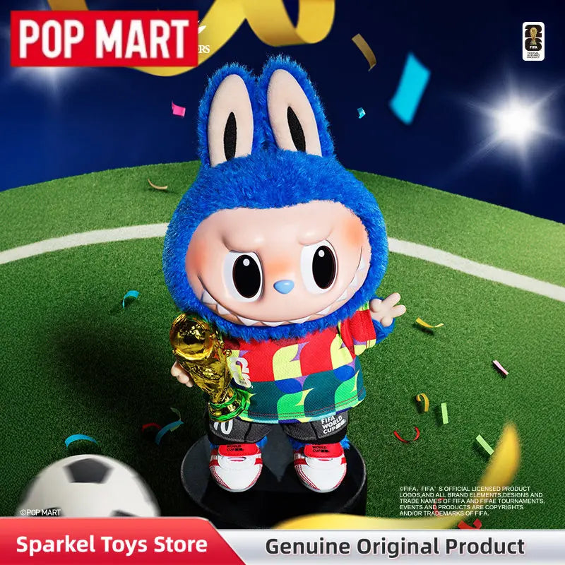 POPMART The Monsters Labubu Fifa Catch The Win Vinyl Plush Doll Football Themed Figure Cute Vinyl Plush Pendant Blind Box Gift