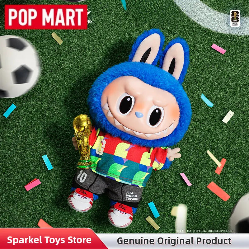 POPMART The Monsters Labubu Fifa Catch The Win Vinyl Plush Doll Football Themed Figure Cute Vinyl Plush Pendant Blind Box Gift
