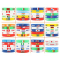 1PC Country World Flag Logo Sport Silicone Wristband National Football Fans Elastic Rubber Bracelets&Bangles Souvenir Gift SH244