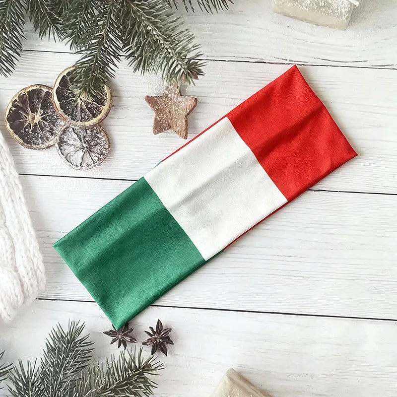 National Flag Soccer Fan Headband Elastic Cheer Hairband Country Flag Headband for Fans Sports Event Hair Accessories