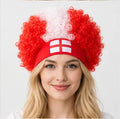 National Flag Curly Headband Wig – 2026 World Cup Fan Cosplay Hair