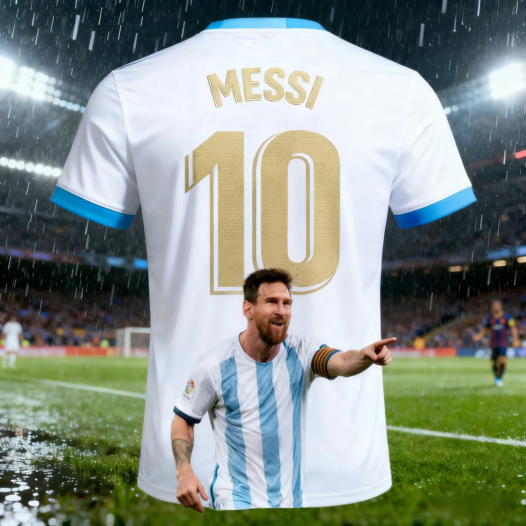 Summer Adult Messi #10 AI Design Men's Football Jersey T-Shirt Outdoor Daily Sport Shirt Quick-Dry Breathable Top