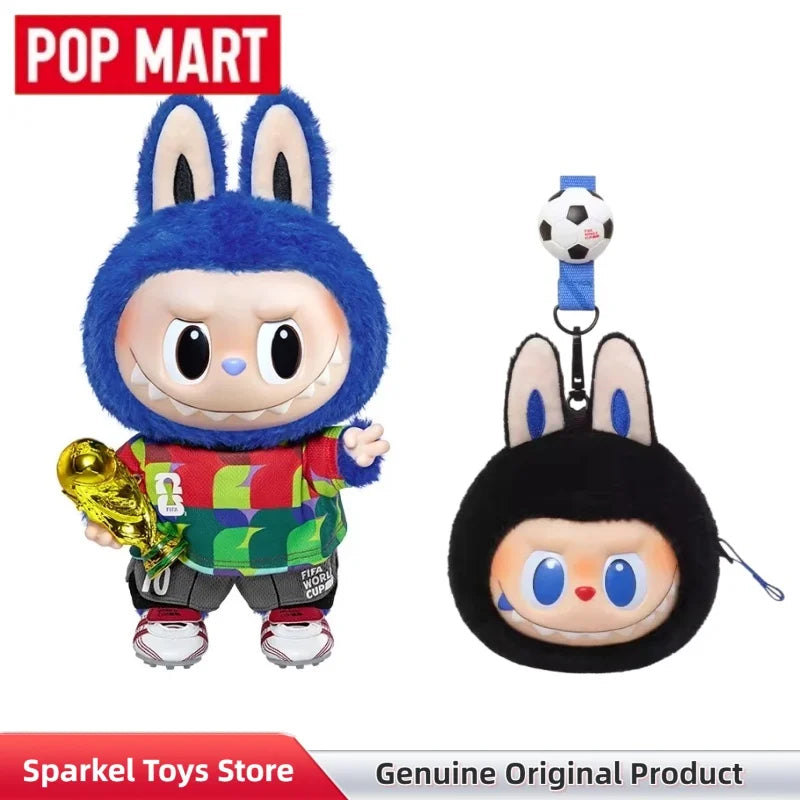 POPMART The Monsters Labubu Fifa Catch The Win Vinyl Plush Doll Football Themed Figure Cute Vinyl Plush Pendant Blind Box Gift