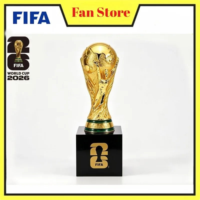 FIFA Official Licensed 2026 World Cup 3DTrophy Replica Golden Jules Rimet Trophy Black Base Football Fans Collectible Desk Decor