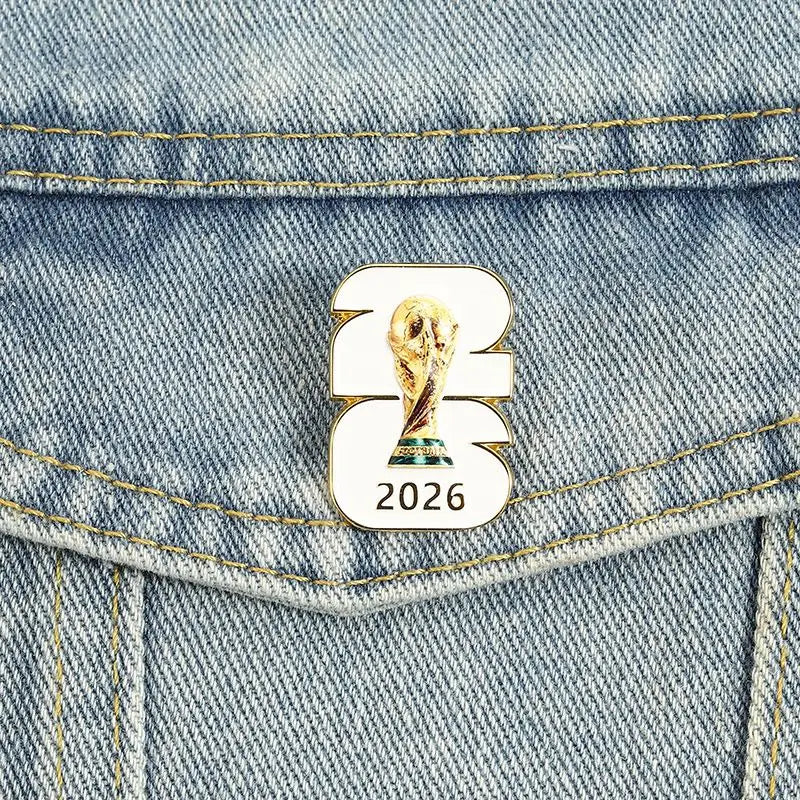 FIFA World Cup Theme Brooch Football Lapel Pin Badge Fashion Clothing Hat Backpack Decoration Souvenir Soccer Fans Collect Gifts