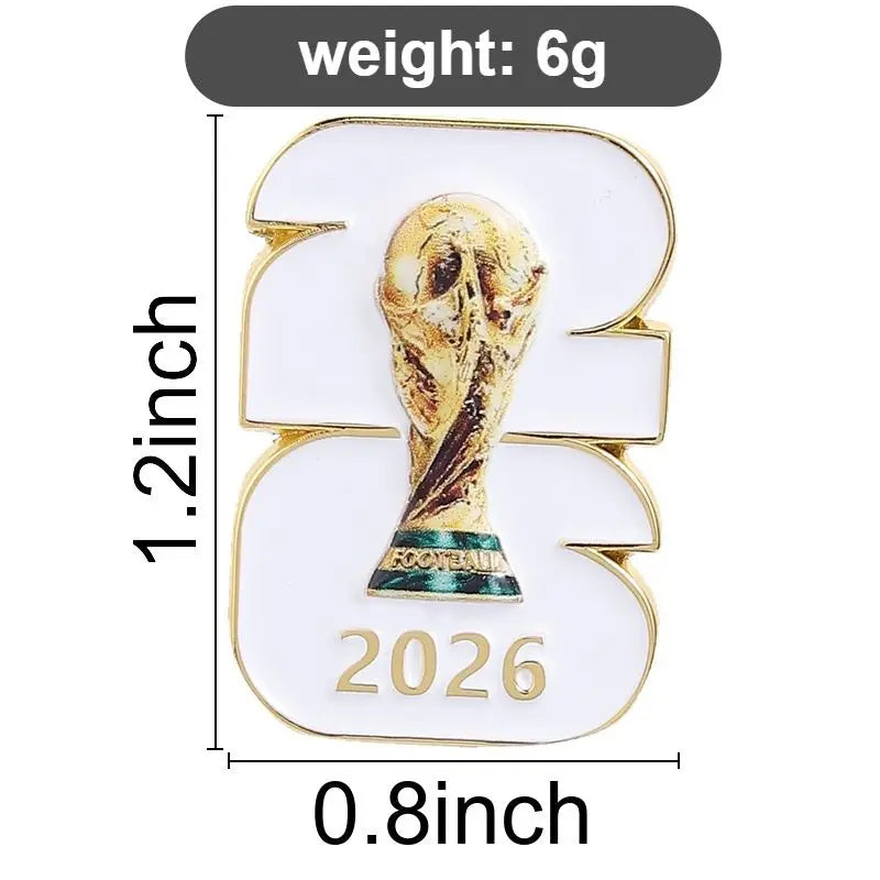 FIFA World Cup Theme Brooch Football Lapel Pin Badge Fashion Clothing Hat Backpack Decoration Souvenir Soccer Fans Collect Gifts