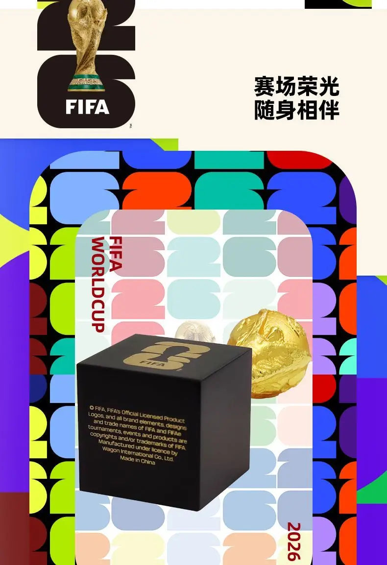 FIFA Official Licensed 2026 World Cup 3DTrophy Replica Golden Jules Rimet Trophy Black Base Football Fans Collectible Desk Decor