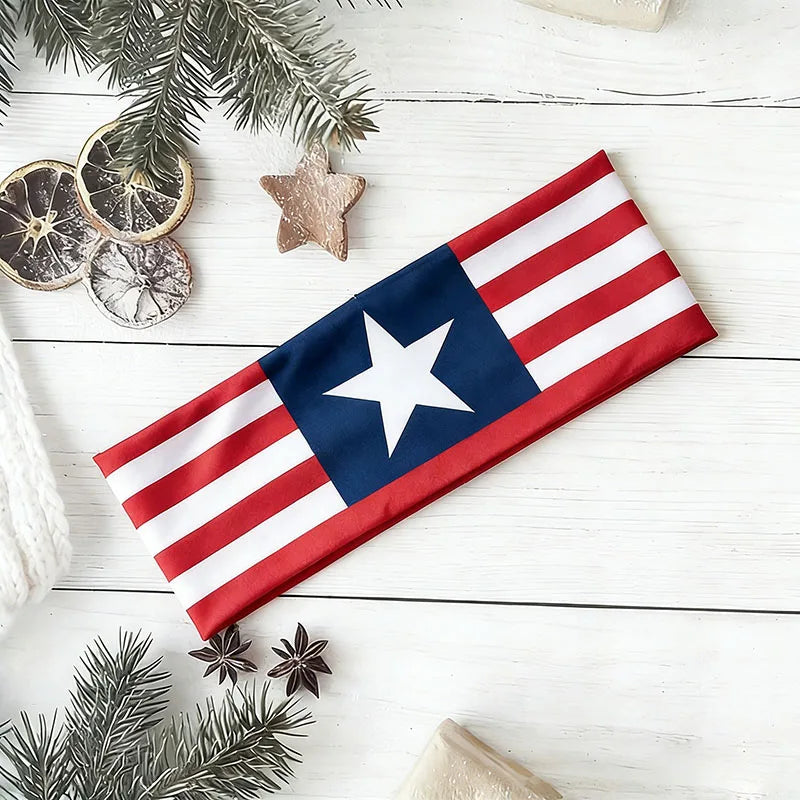 National Flag Soccer Fan Headband Elastic Cheer Hairband Country Flag Headband for Fans Sports Event Hair Accessories