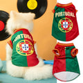 Portugal Soccer Pet Jersey 2D Print Breathable Sporty Dog Shirt for Small Medium Large Cats And Dogs Athletic National Team Gift