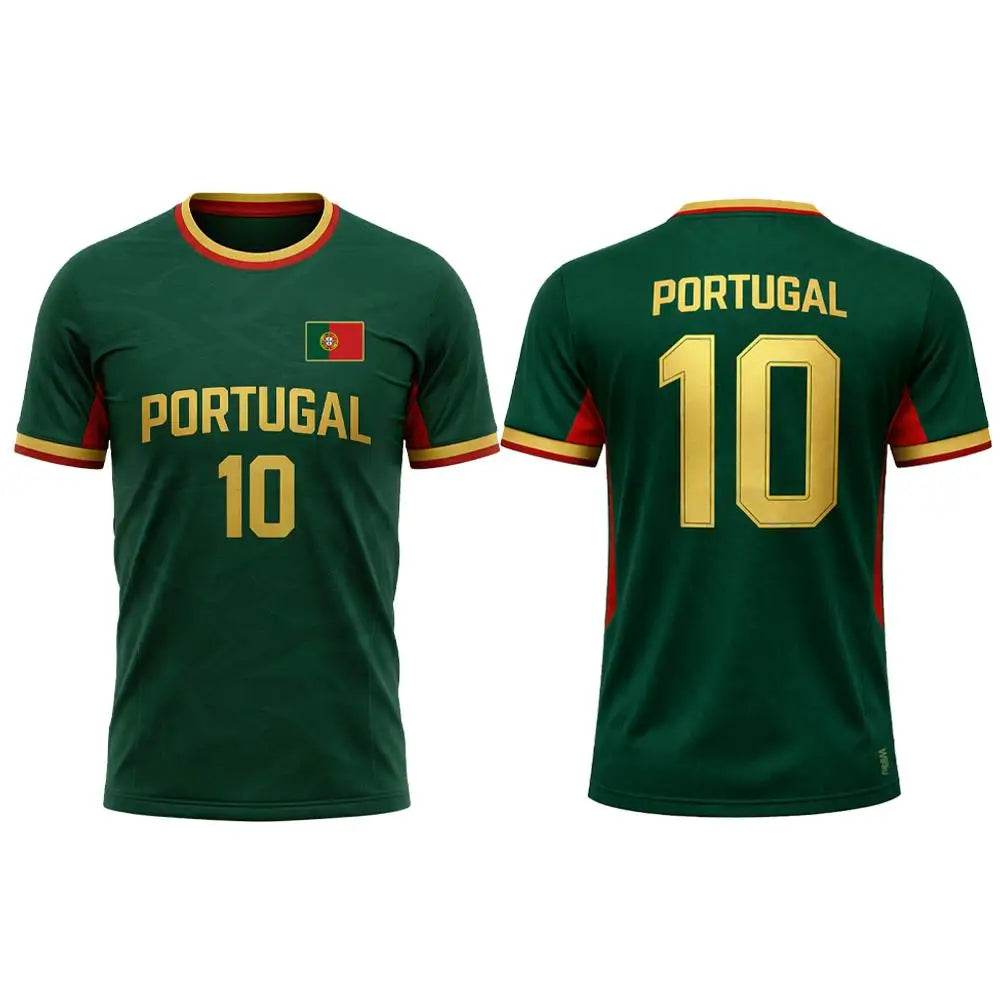 2026 New Portugal Flag Print Jersey Men's Breathable Quick-Drying Sportswear Summer Unisex Training Apparel Adult Fan T-Shirt
