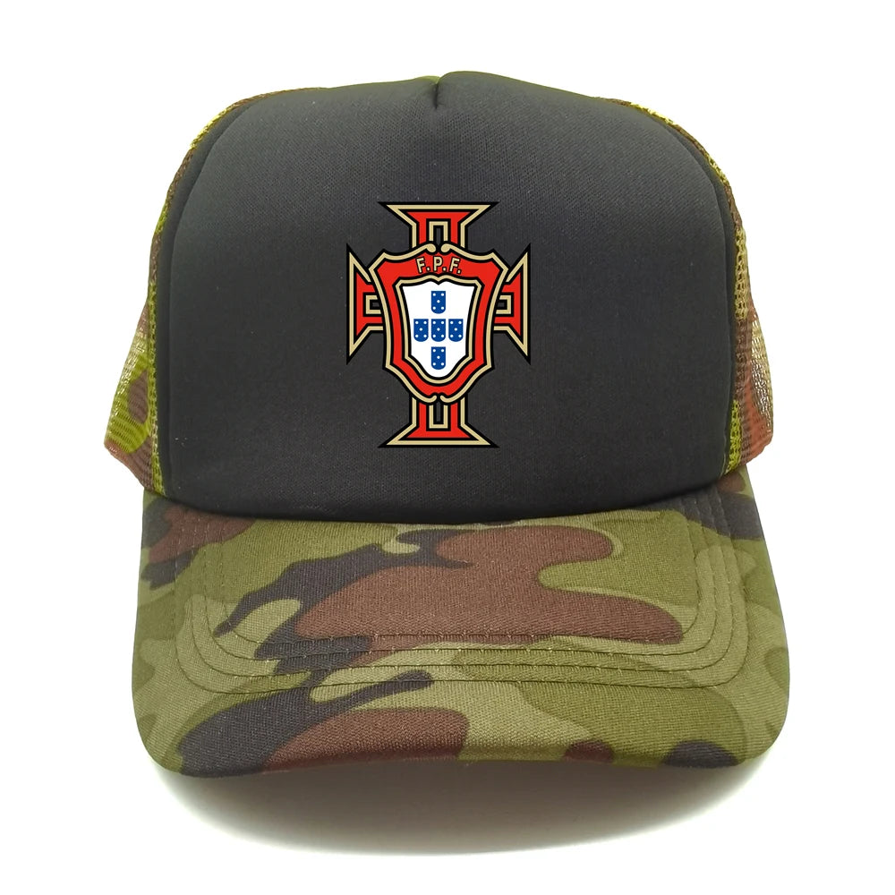 Portugal Trucker Caps Men Hat Baseball Cap Cool Summer Unisex Mesh Net Portugal National Footballer Hats