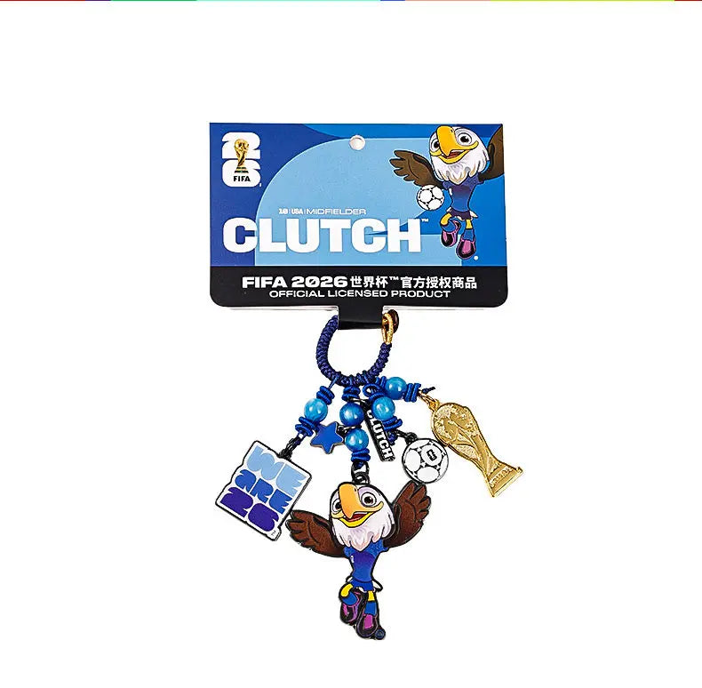 FIFA 2026 World Cup Mascot & Trophy Ornament, Metal Keychain, Charm for Bags & Clothes