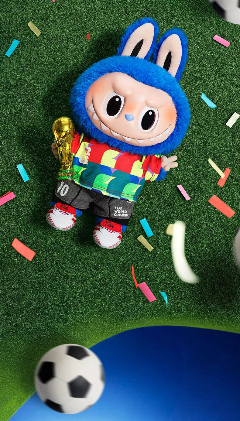 POPMART The Monsters Labubu Fifa Catch The Win Vinyl Plush Doll Football Themed Figure Cute Vinyl Plush Pendant Blind Box Gift
