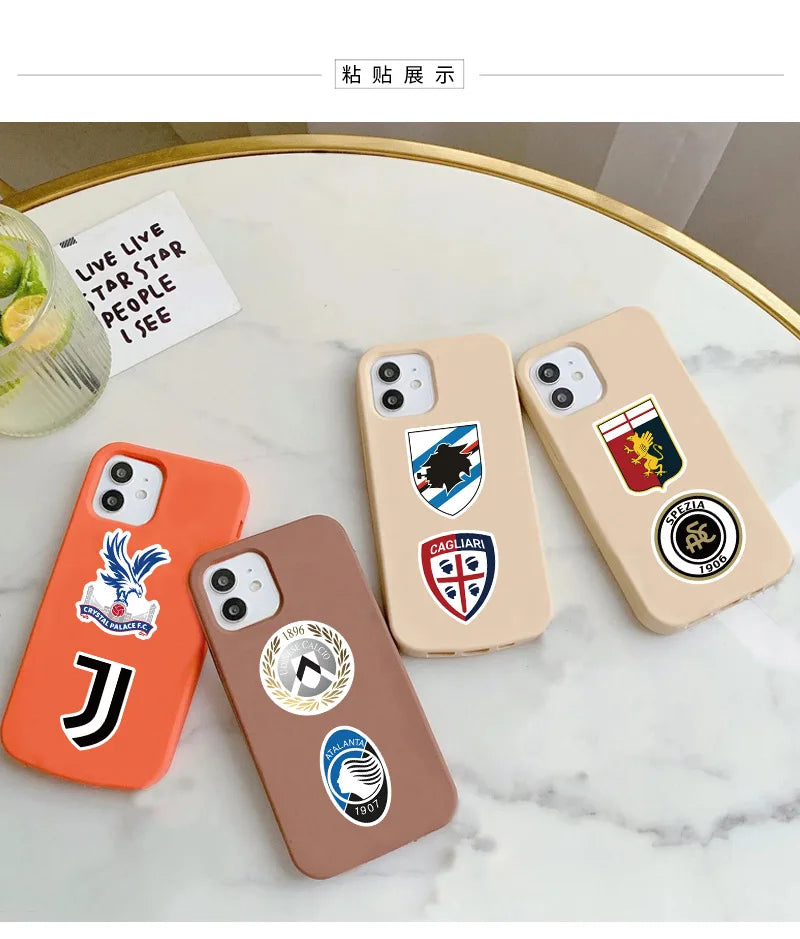 100pcs Football Club Logo Laptop Luggage Guitar Waterproof Decorative Graffiti