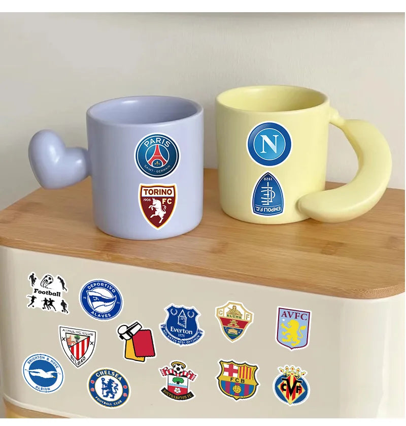 100pcs Football Club Logo Laptop Luggage Guitar Waterproof Decorative Graffiti