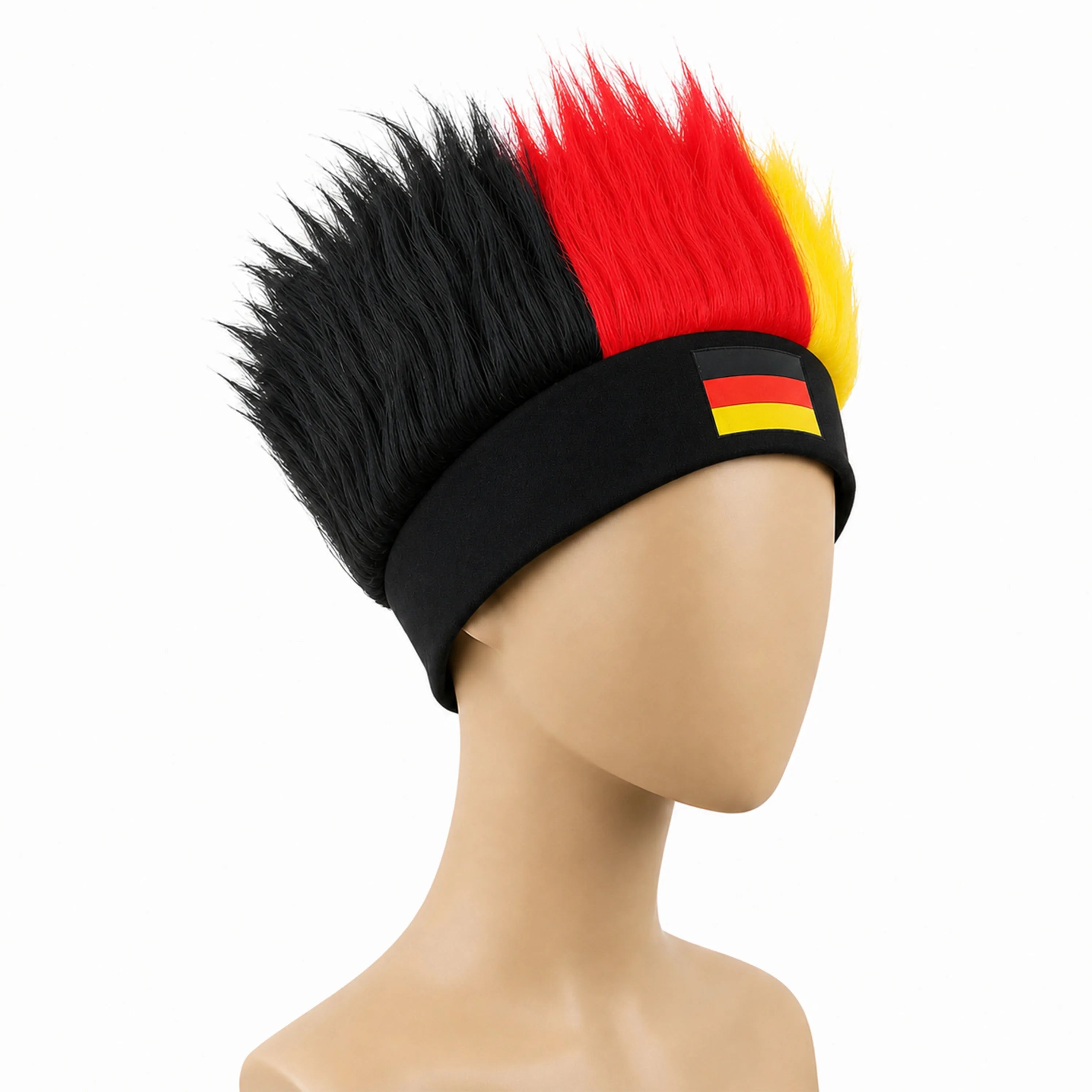 World Cup Wig with Logo, National Flag Colors,Headgear,Fan Wigs CostumeBrazil, Argentina, France, Germany, Mexico, United States