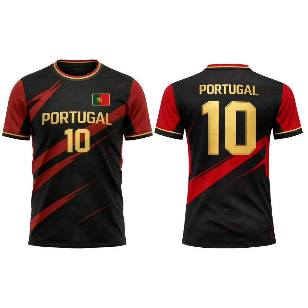 2026 New Portugal Flag Print Jersey Men's Breathable Quick-Drying Sportswear Summer Unisex Training Apparel Adult Fan T-Shirt