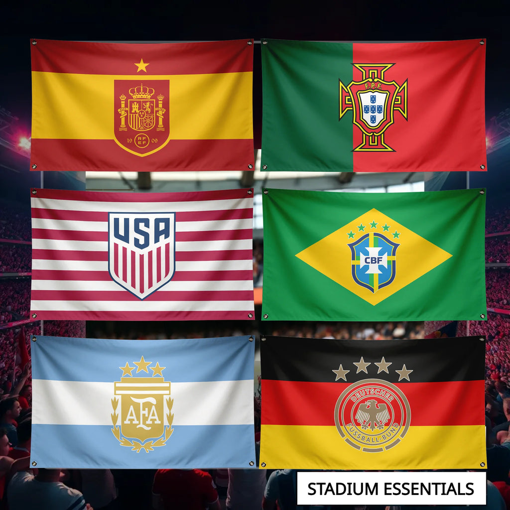 2026 Soccer Championship Team Flag Argentina Brazil France Germany England Spain Portugal Netherlands Polyester Fan Banner