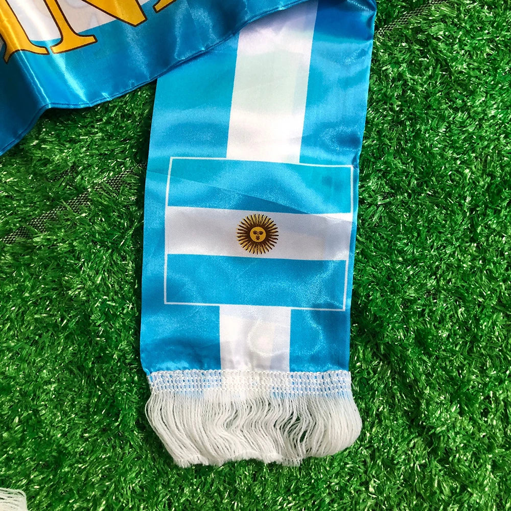 SKY FLAG Argentina scarf 14*130cm Argentina flag Custom Scarf football team Scarf Printing Satin Argentina banner