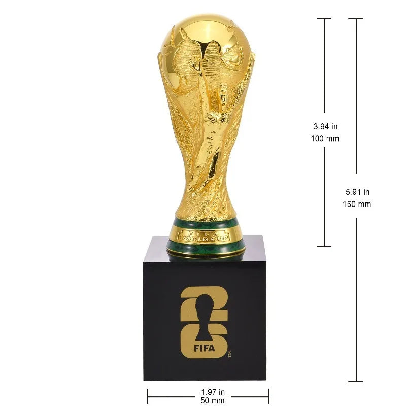 FIFA Official Licensed 2026 World Cup 3DTrophy Replica Golden Jules Rimet Trophy Black Base Football Fans Collectible Desk Decor