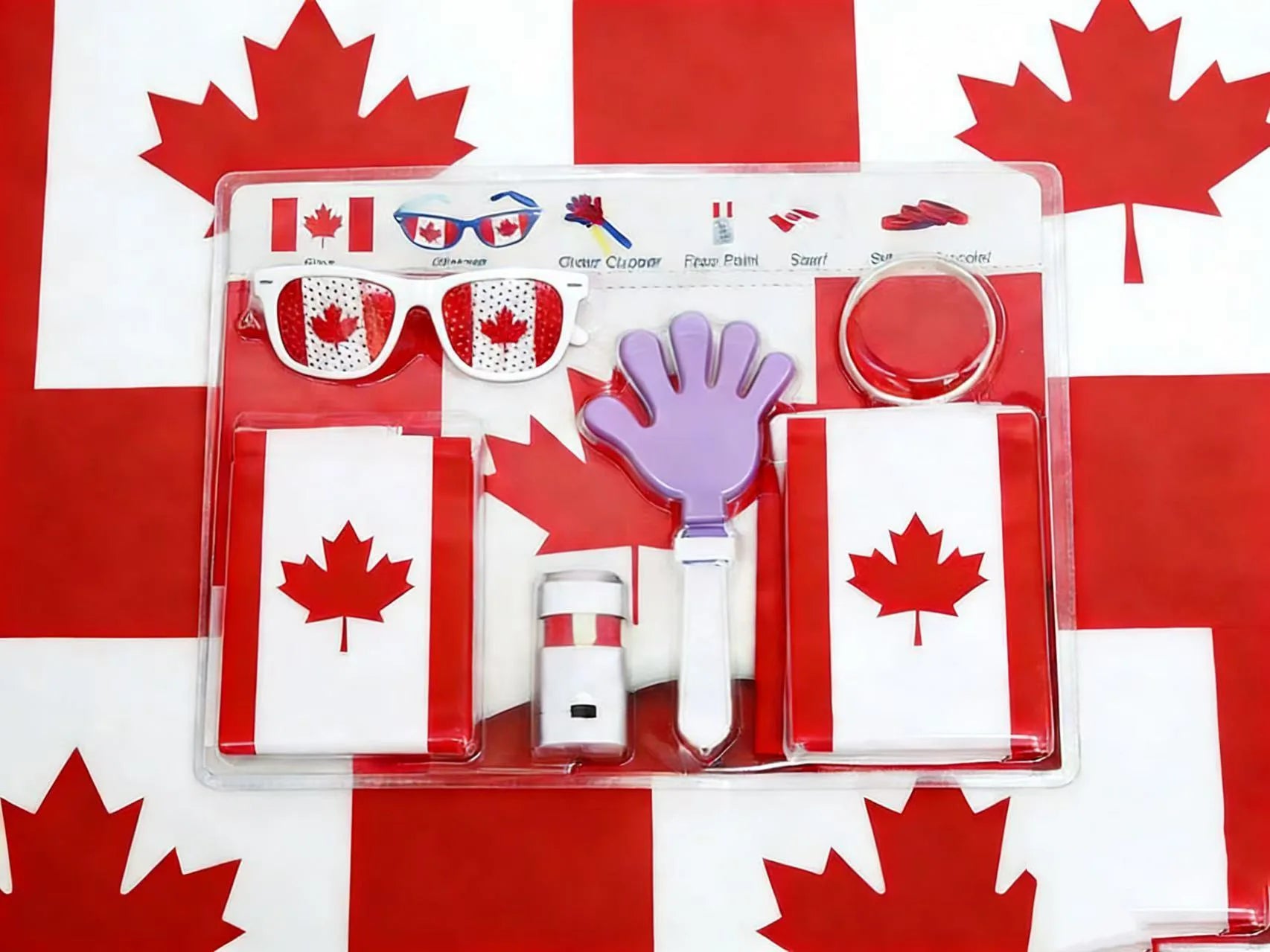 Soccer Game Themed Fan Props Set 2026 Eye Face Paint Blendable National Flag Fan Scarf Cheer Clappers Wristbands and Glasses