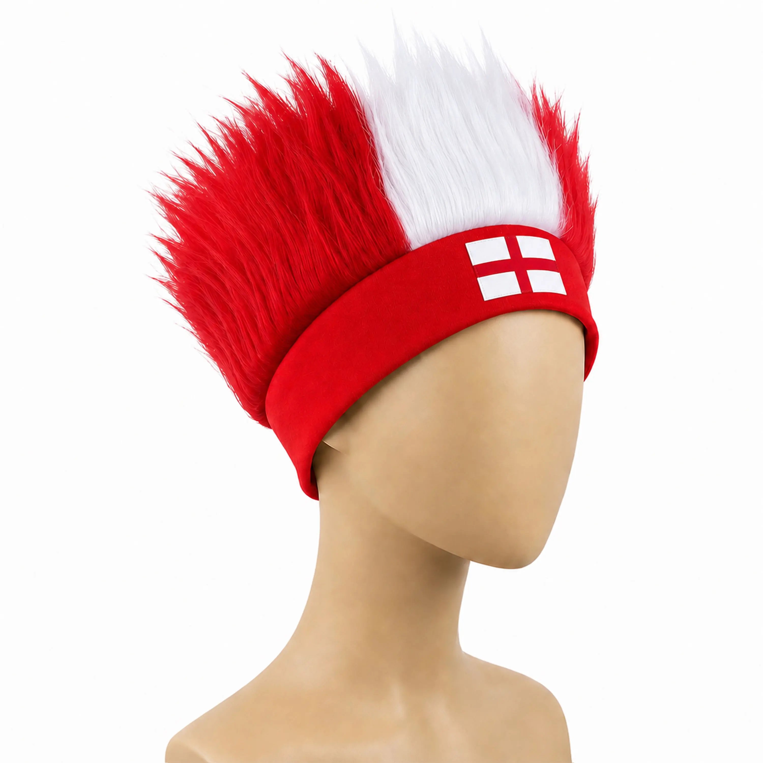 World Cup Wig with Logo, National Flag Colors,Headgear,Fan Wigs CostumeBrazil, Argentina, France, Germany, Mexico, United States